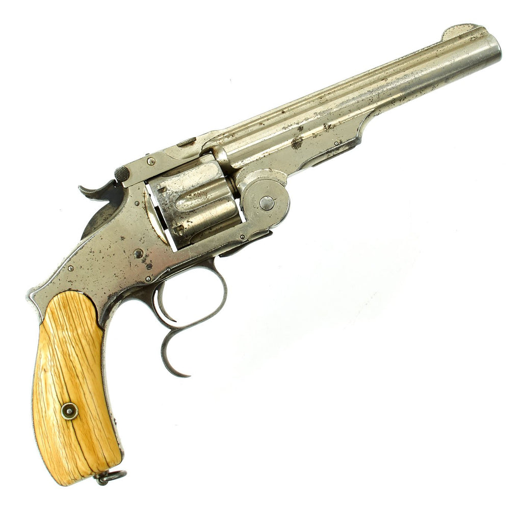 Original U.S. Smith & Wesson Nickel-Plated Russian Third Model No. 3 Revolver dated 1874 - Serial 2144 Original Items