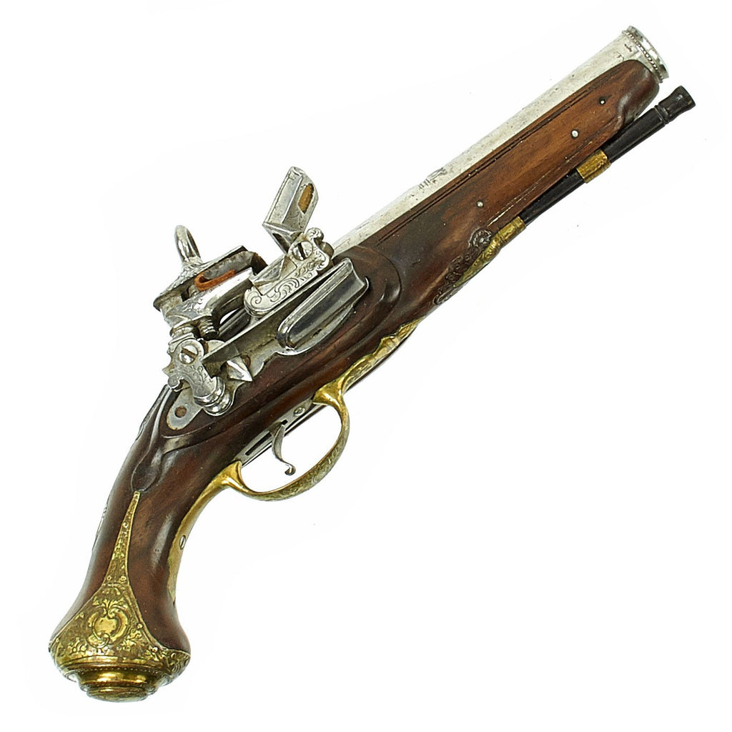 Original Spanish Decorated Small Miquelet Belt Pistol by Ewald Camps and Torrento c. 1785 Original Items