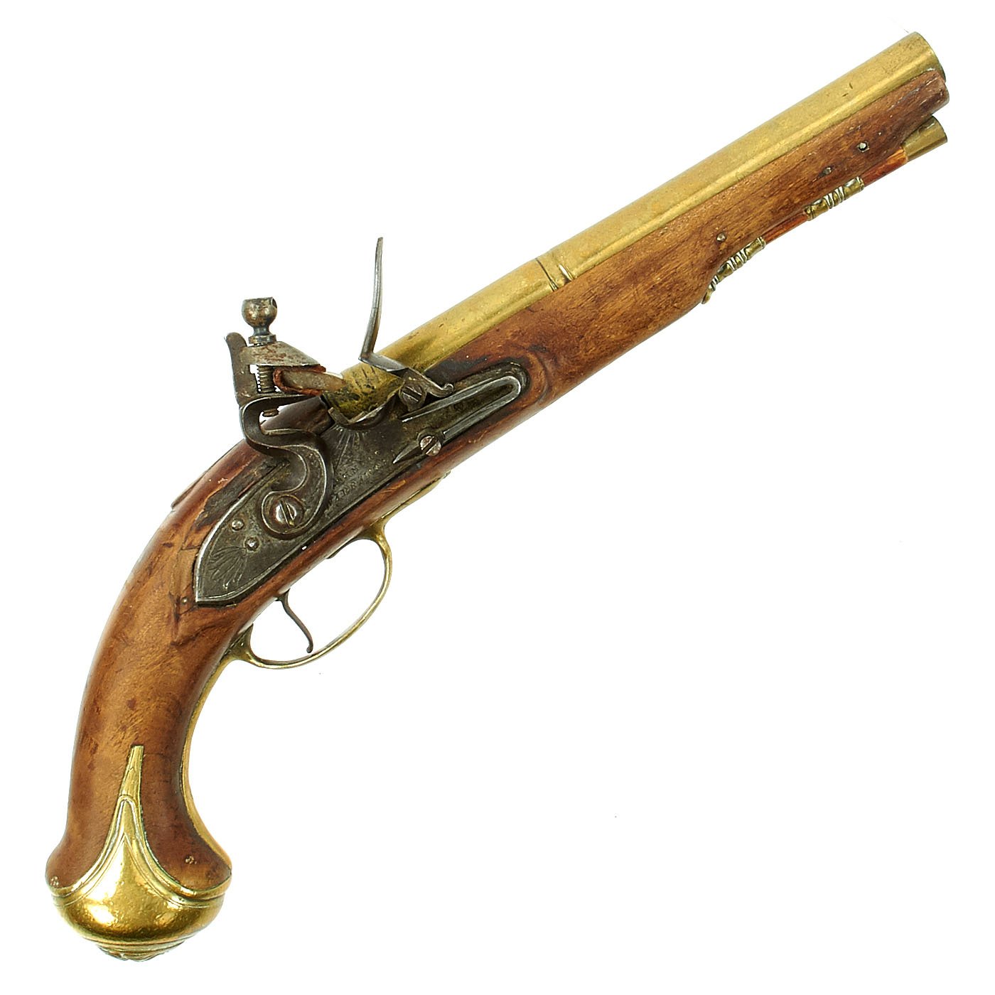 Original British Flintlock Brass Barrel Pistol for the Fur Trade by R. –  International Military Antiques