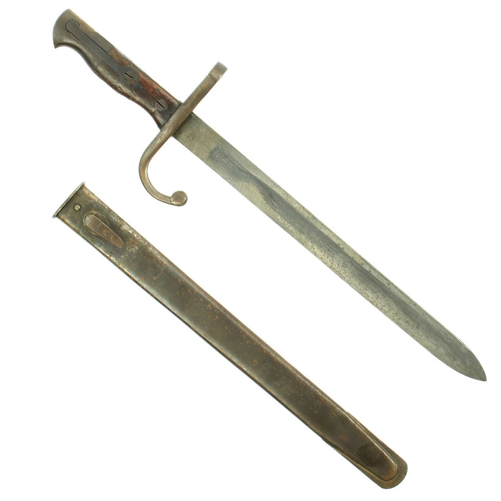 Original 19th Century Japanese Type 18 Murata Rifle Second Pattern Short Bayonet with Steel Scabbard Original Items