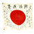Original Japanese WWII Named Hand Painted Good Luck Flag with Temple Stamp - 33" x 28" Original Items