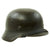 Original German WWII Army Heer M40 Single Decal Steel Helmet with Size 56 Liner and Chinstrap - EF64 Original Items