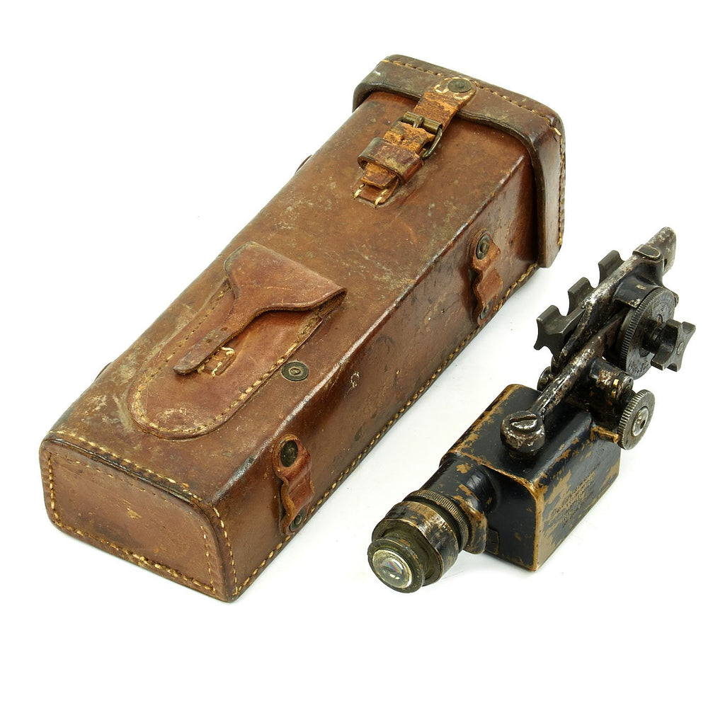 Original U.S. WWI Warner & Swasey M-1913 Sniper Scope with Mounting Bracket for M1903 Springfield in Leather Case Original Items
