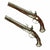Original French Pair of Silver Mounted Flintlock Pistols by Jean Sout marked to Québec Owner c. 1760 Original Items