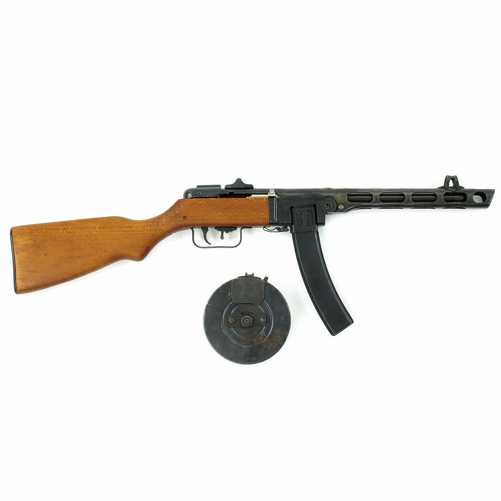 Original Russian WWII Type PPsh-41 Display Machine Pistol with Stick and Drum Magazine Original Items