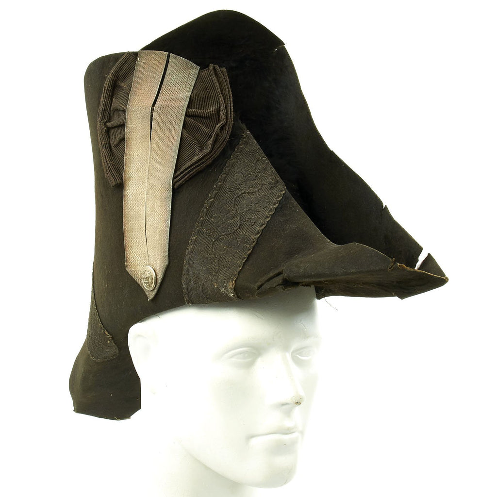 Original British Early 19th Century Officer Fore and Aft Hat with Tin Original Items