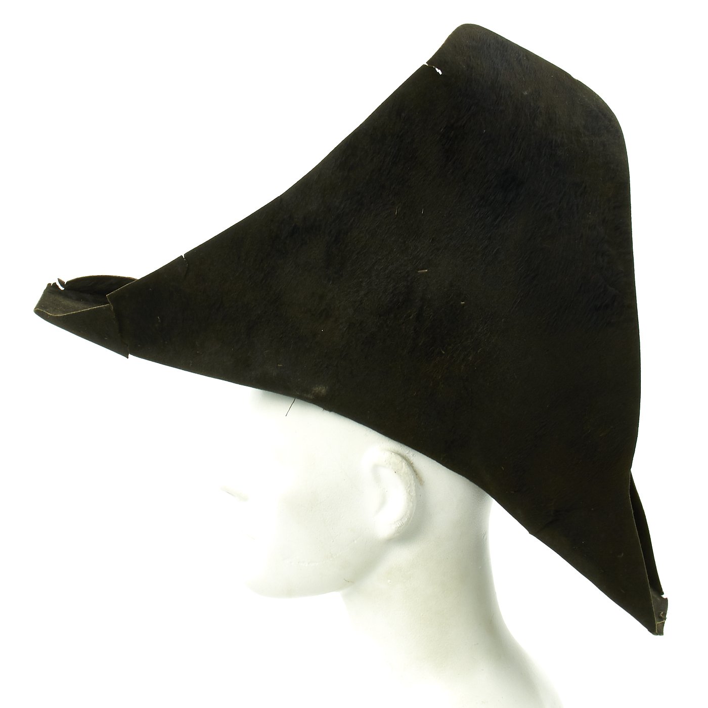 19th Riding Hat Original British Early 19th Century Officer Fore and Aft Hat with Tin ...