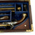 Original British Cased Pair of Flintlock Blunderbuss Pistols by Buckmaster of London Carried at Trafalgar by Named Midshipman Original Items