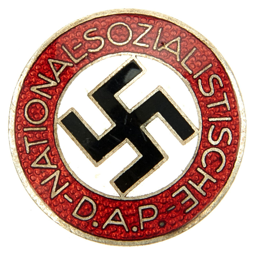 Original German NSDAP Party Enamel Membership Buttonhole Badge by Karl Wurster - RZM M1/34 Original Items