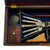 Original British Cased Duck's Foot Flintlock Pistol by Bunney of London with Central Blunderbuss Barrel & Accessories Original Items