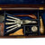 Original British Cased Duck's Foot Flintlock Pistol by Bunney of London with Central Blunderbuss Barrel & Accessories Original Items