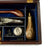 Original British Cased Duck's Foot Flintlock Pistol by Bunney of London with Central Blunderbuss Barrel & Accessories Original Items