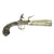 Original British Cased Duck's Foot Flintlock Pistol by Bunney of London with Central Blunderbuss Barrel & Accessories Original Items