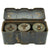 Original WWII Set of Three German Bouncing Betty S-Mines in Transit Chest with Fuses in Bakelite Case Original Items