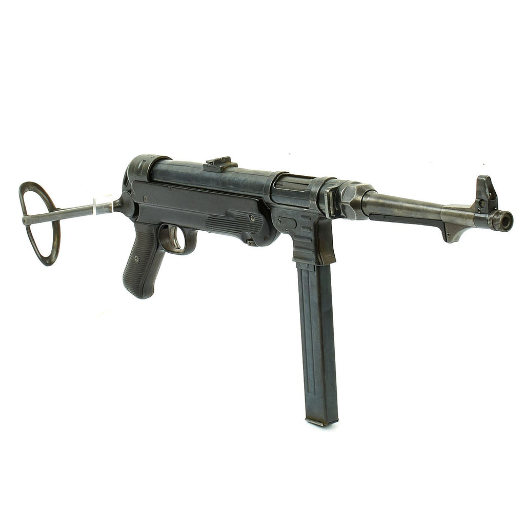 Original German WWII 1940 Dated MP 40 Display Gun by C.G. Haenel with Live Barrel & Magazine - Maschinenpistole 40 Original Items