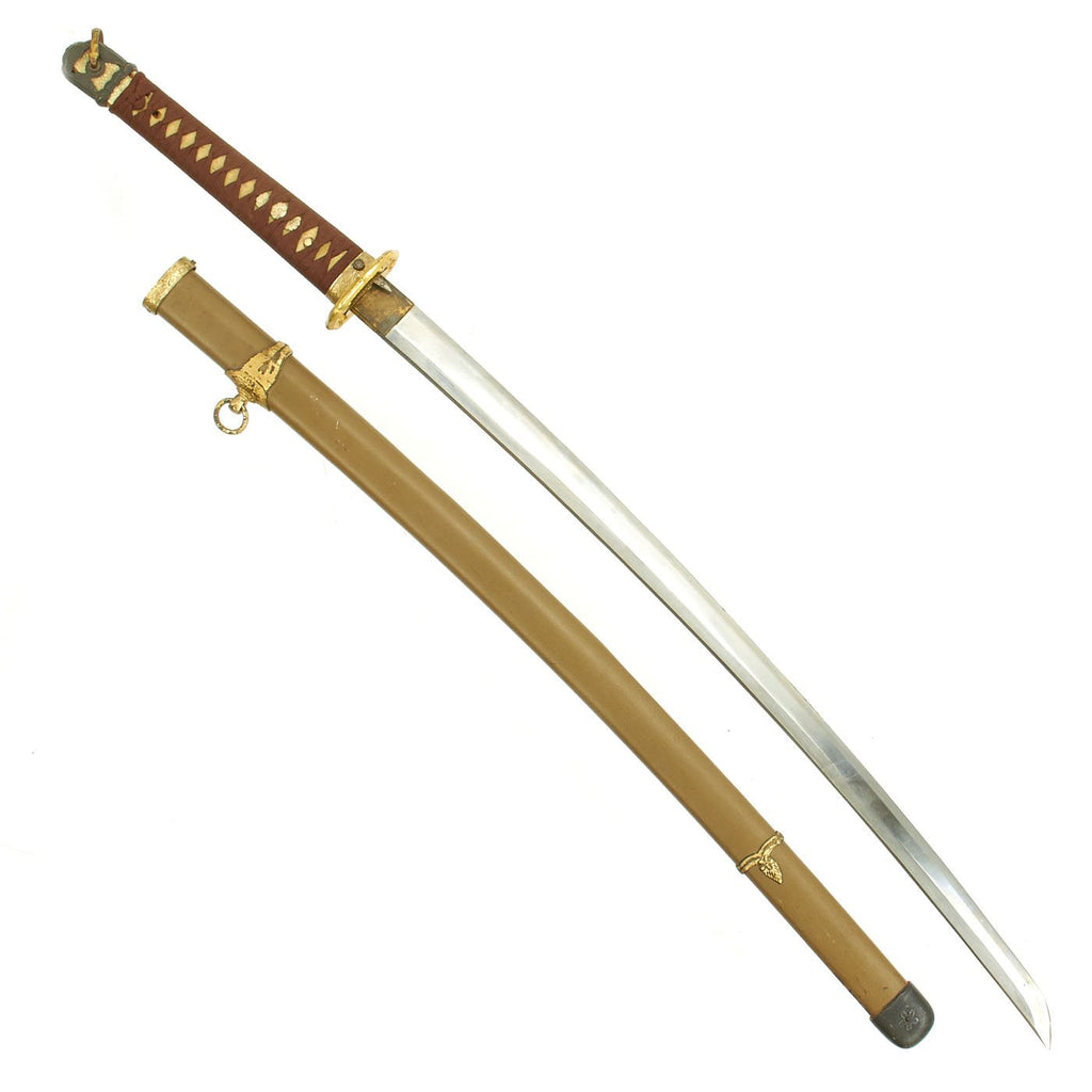 Original WWII Japanese Type 98 Shin-Gunto Katana Sword by MASANORI with Steel Scabbard - dated 1944 Original Items