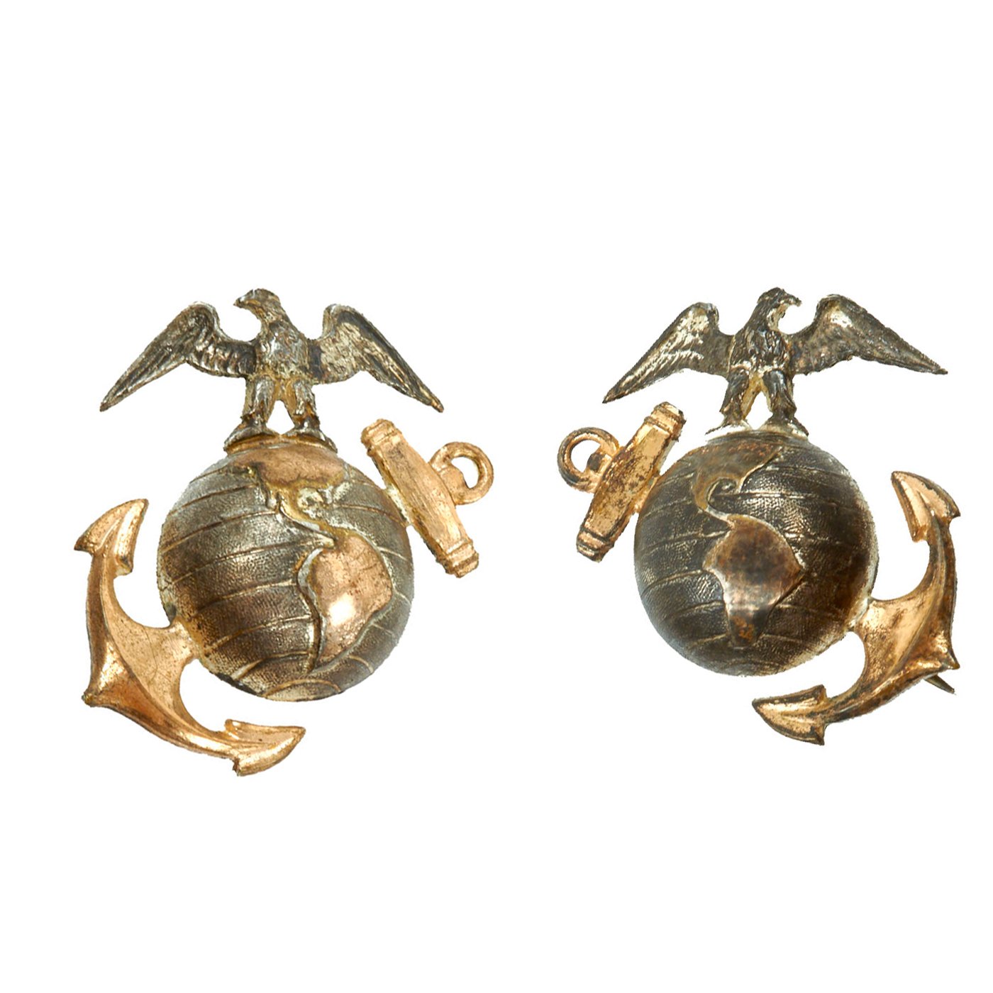 Original U.S. WWI USMC Officer EGA Collar Dress Insignia Pin Set – International Military Antiques