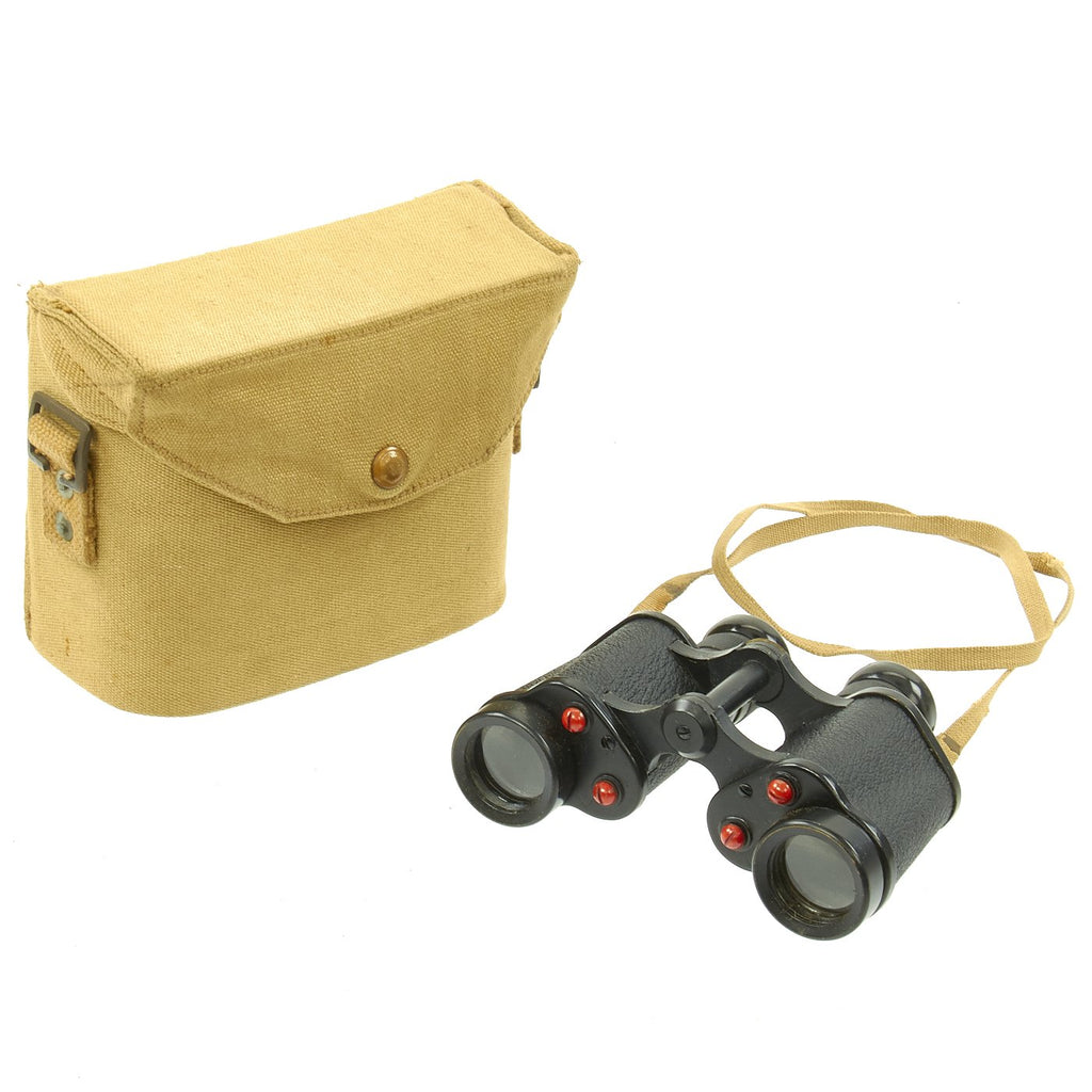 Original British WWII No.2 Mk.III 6X Binoculars with 1940 dated Canadian Case Original Items
