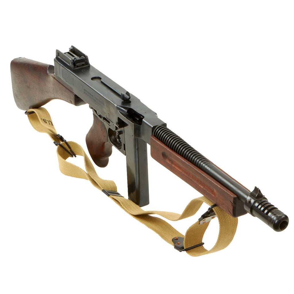 Original U.S. WWII Thompson M1928A1 Display Submachine Gun Serial NO.S-406808 - Original WW2 Parts Original Items