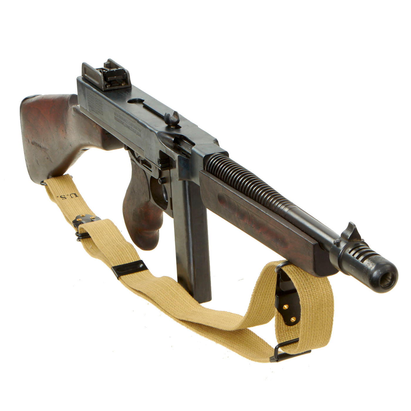 Original U.S. WWII Thompson M1928A1 Display Submachine Gun Serial  