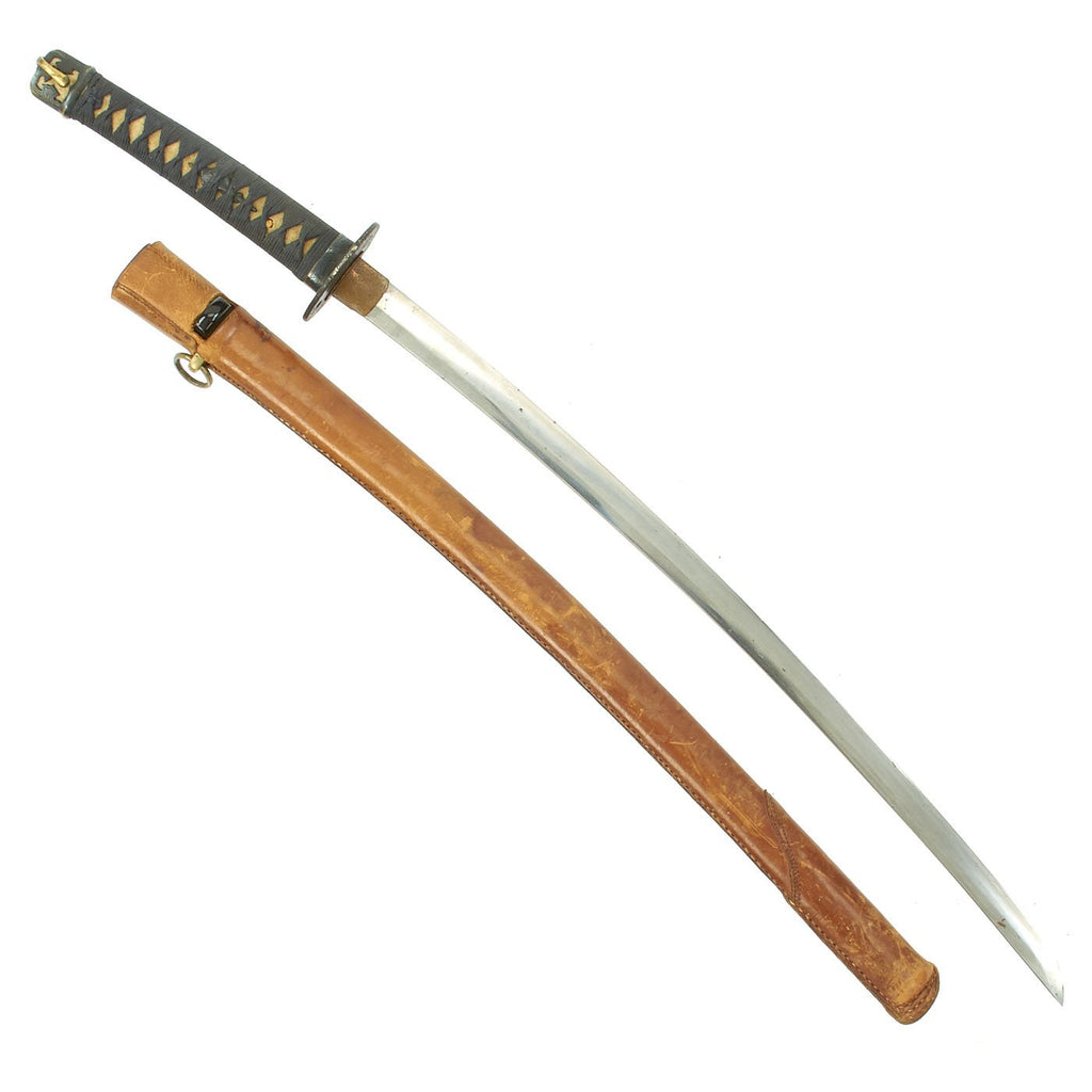 Original Japanese WWII Katana Samurai Sword in Civilian Style Fittings with Ancient Handmade Blade Original Items