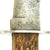 Original U.S. WWII Era Small Bowie Knife by Kinfolks with Jigged Bone Handle and Leather Scabbard Original Items