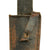 Original U.S. WWII Era Small Bowie Knife by Kinfolks with Jigged Bone Handle and Leather Scabbard Original Items