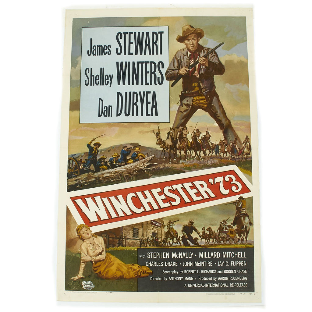 Original U.S. Vintage Winchester '73 James Stewart Lobby Poster - 1958 Release Original Items