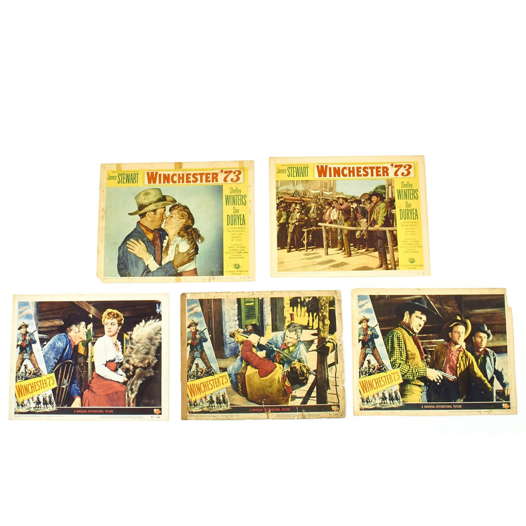 Original U.S. Vintage Winchester '73 James Stewart Film Lobby Card Collection Original Items