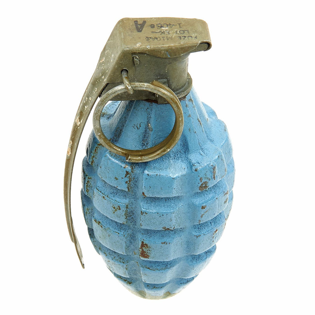 Original U.S. WWII MkII Inert Practice Pineapple Fragmentation Hand Grenade Original Items