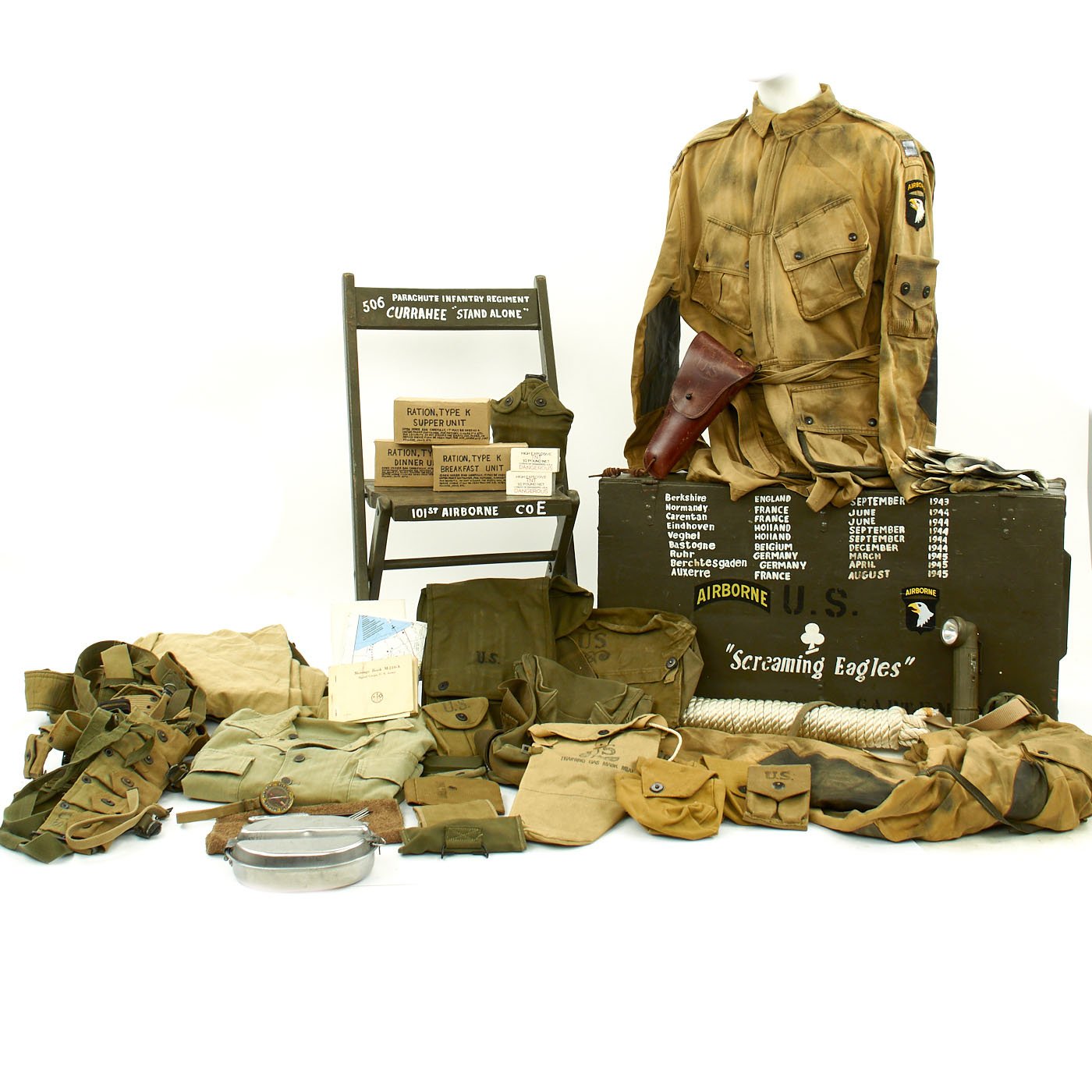 U.S. WWII 101st Airborne 506th PIR Band of Brothers Historical