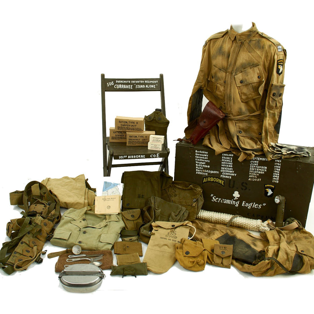 U.S. WWII 101st Airborne 506th PIR Band of Brothers Historical Reenactor Impression Uniform and Accessories New Made Items