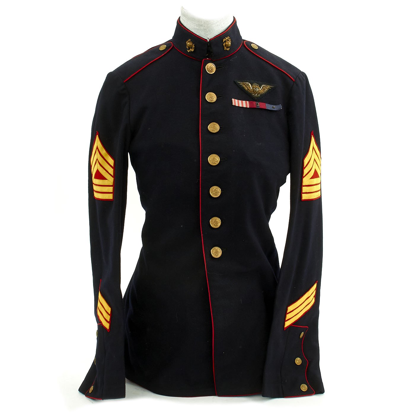 Original U.S. WWII USMC Marine Enlisted Pilot Named Blue Dress Uniform International Military Antiques Original U.S. WWII USMC Marine Enlisted Pilot Named Blue Dress Uniform International Military Antiques