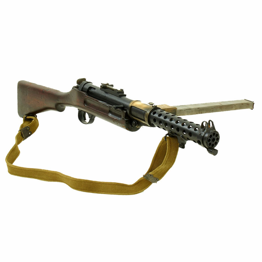 Original British WWII Lanchester MK.I* Display Submachine Gun SMG with 50 rd. Magazine and Sling Original Items