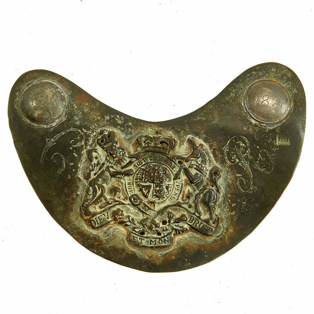 Original Colonial Period King George III Gorget Given to Native Americans in Canada - dated 1814 Original Items