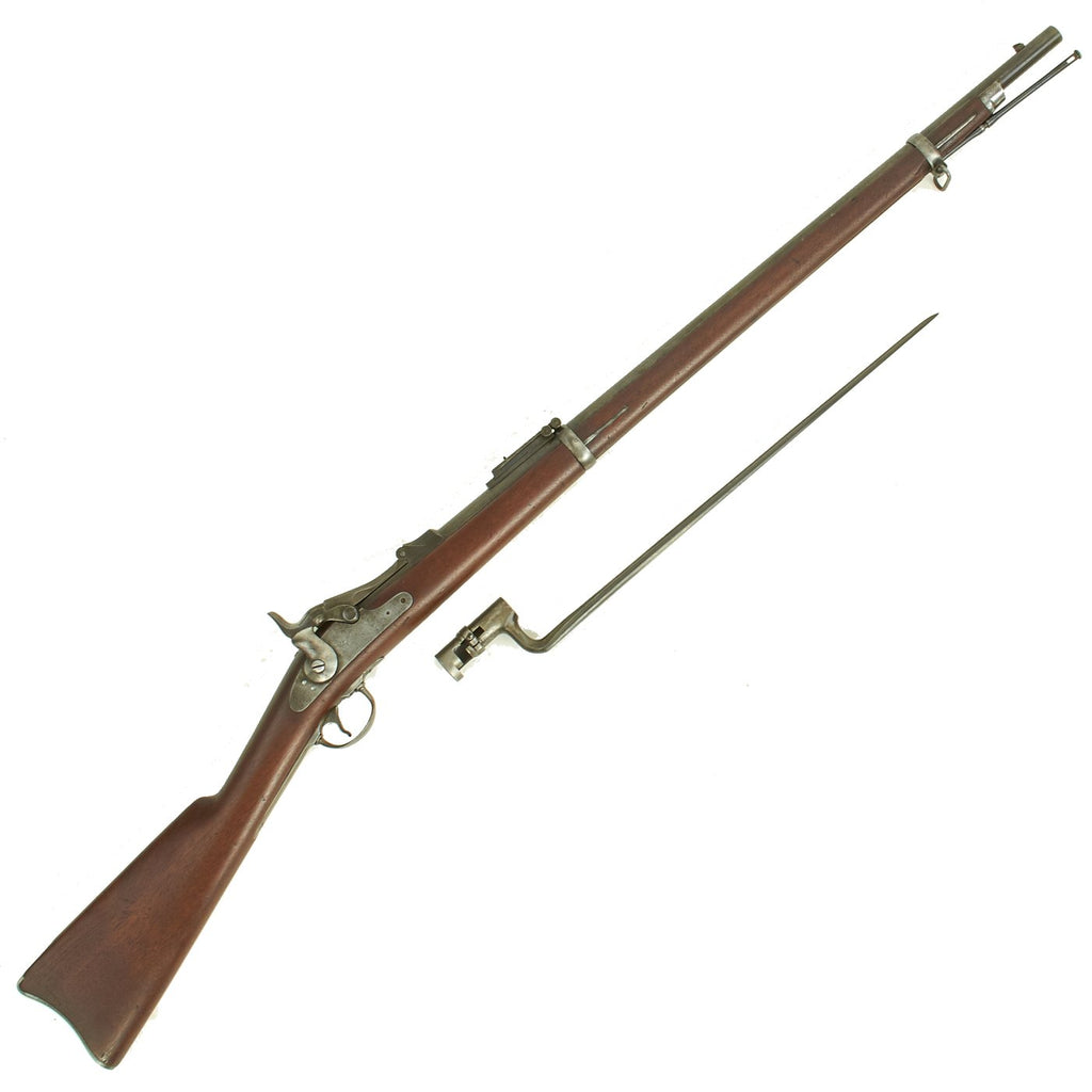 Original U.S. Springfield Trapdoor Model 1884 Cadet Rifle made in 1890 with Bayonet - Serial No 492315 Original Items