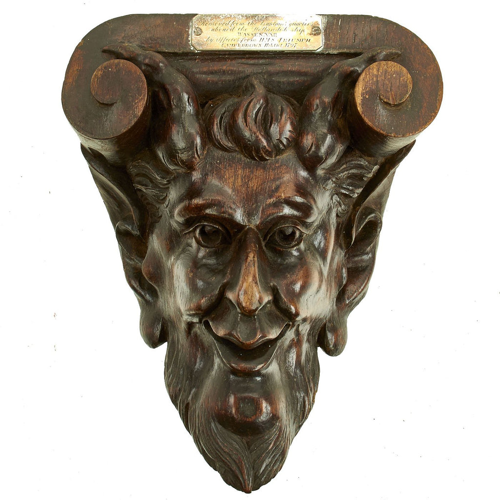 Original Napoleonic Carved Wooden Gargoyle from Batavian Navy Ship WASSENAAR - Battle of Camperdown 1797 Original Items