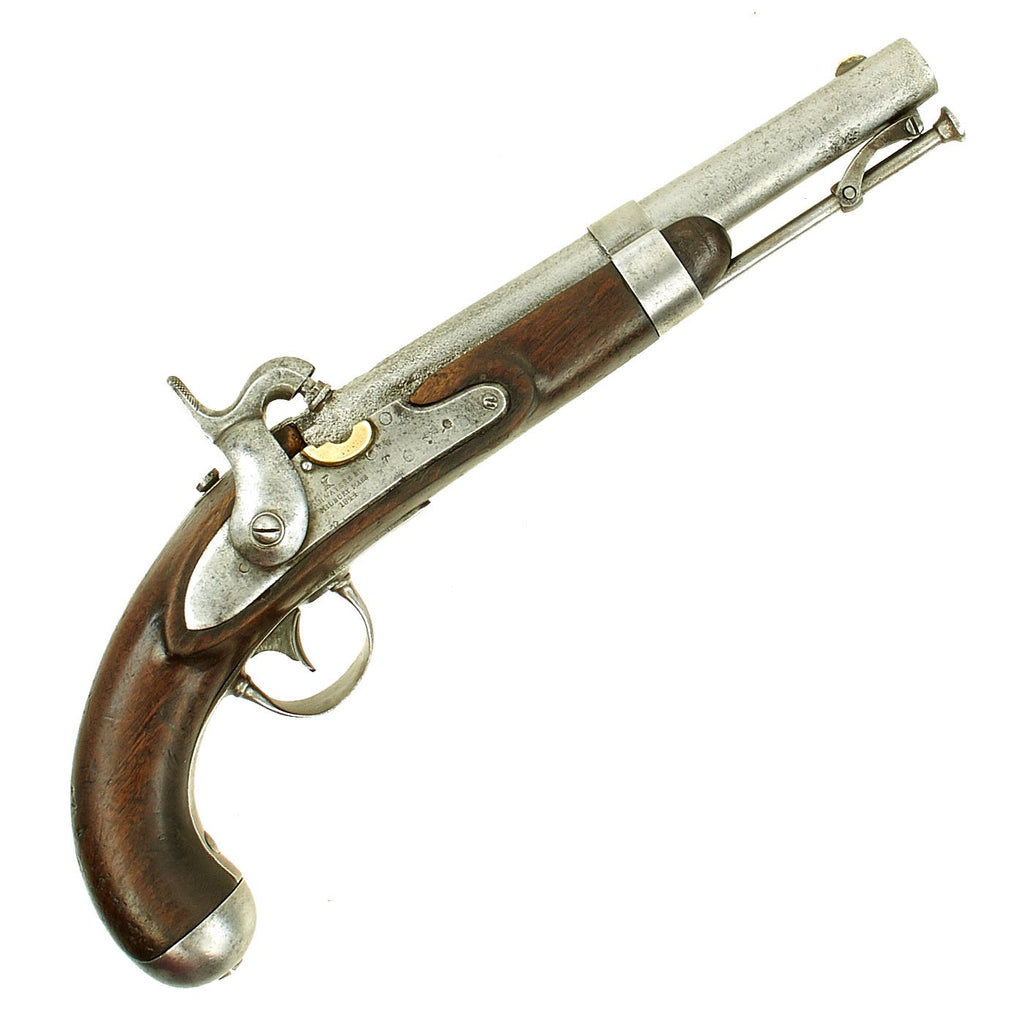 Original U.S. Model 1836 Flintlock Cavalry Pistol by Asa Waters Converted to Percussion - dated 1844 Original Items
