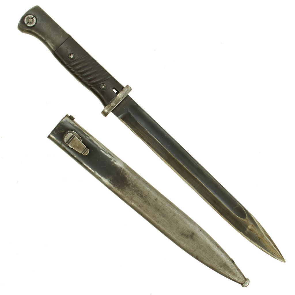 Original German WWII 98k 1938 dated Bayonet by Carl Eickhorn with Scabbard - Matching Serial 6731 n Original Items