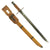 Original Japanese Late WWII Arisaka Type 30 Bayonet by Toyoda with Wooden Scabbard & Rubberized Frog Original Items