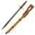 Original Japanese Late WWII Arisaka Type 30 Bayonet by Toyoda with Wooden Scabbard & Rubberized Frog Original Items