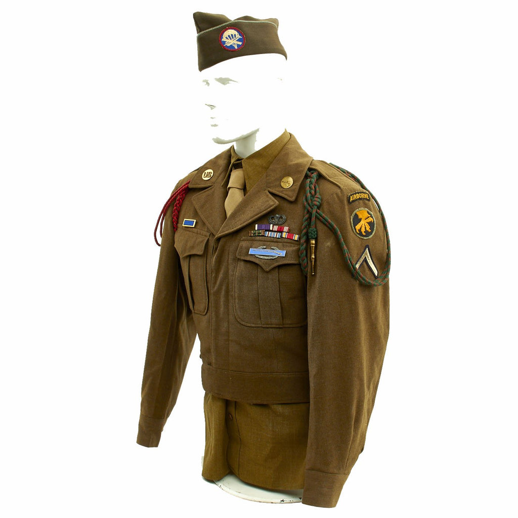 Original U.S. WWII D-Day 507th Parachute Infantry Regiment (507th PIR) Named Uniform Grouping - Documented Operation Neptune and Varsity Jumps Original Items