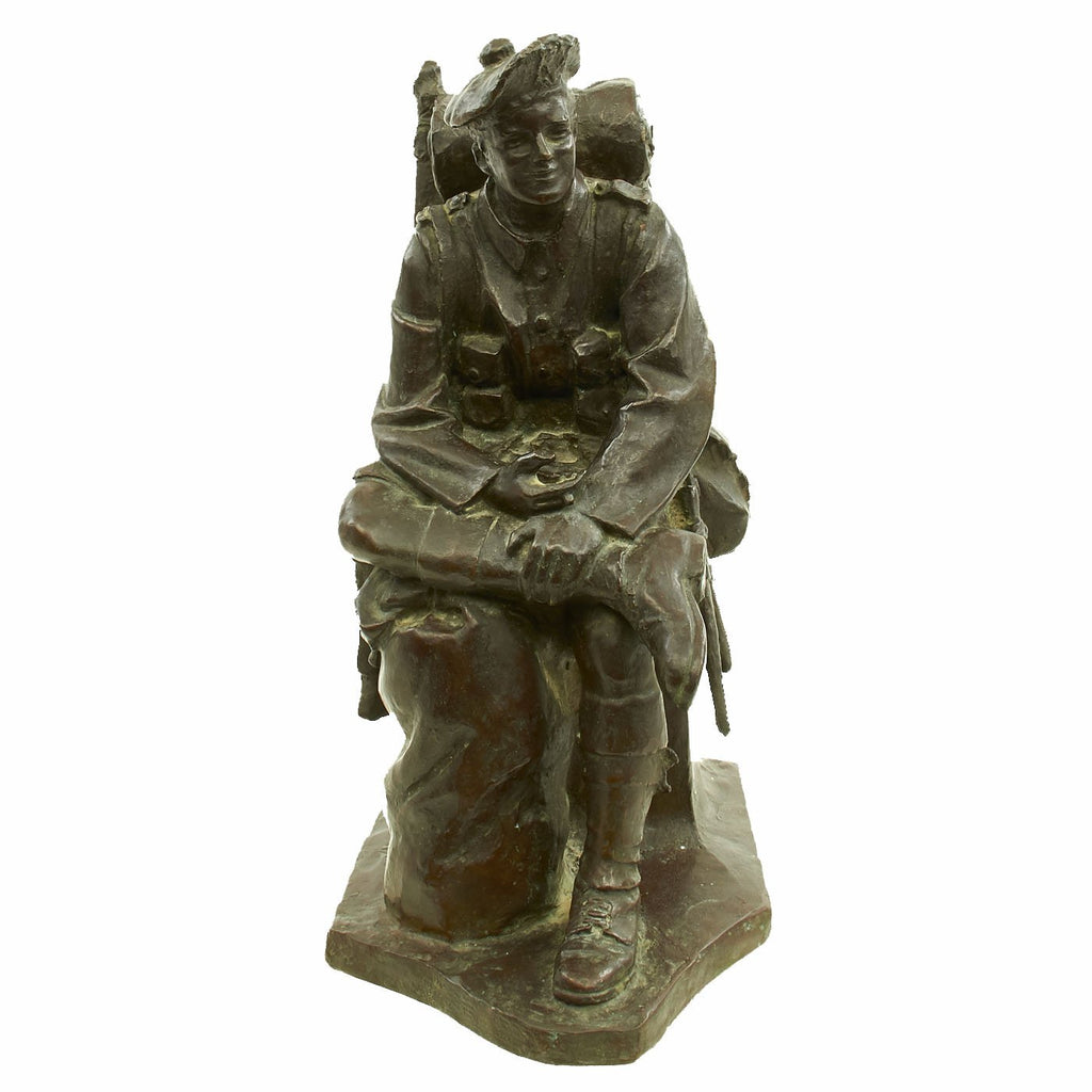 Original WWI Canadian Seaforth Highlanders Bronze Sculpture "Blighty" by Robert Tait McKenzie Original Items