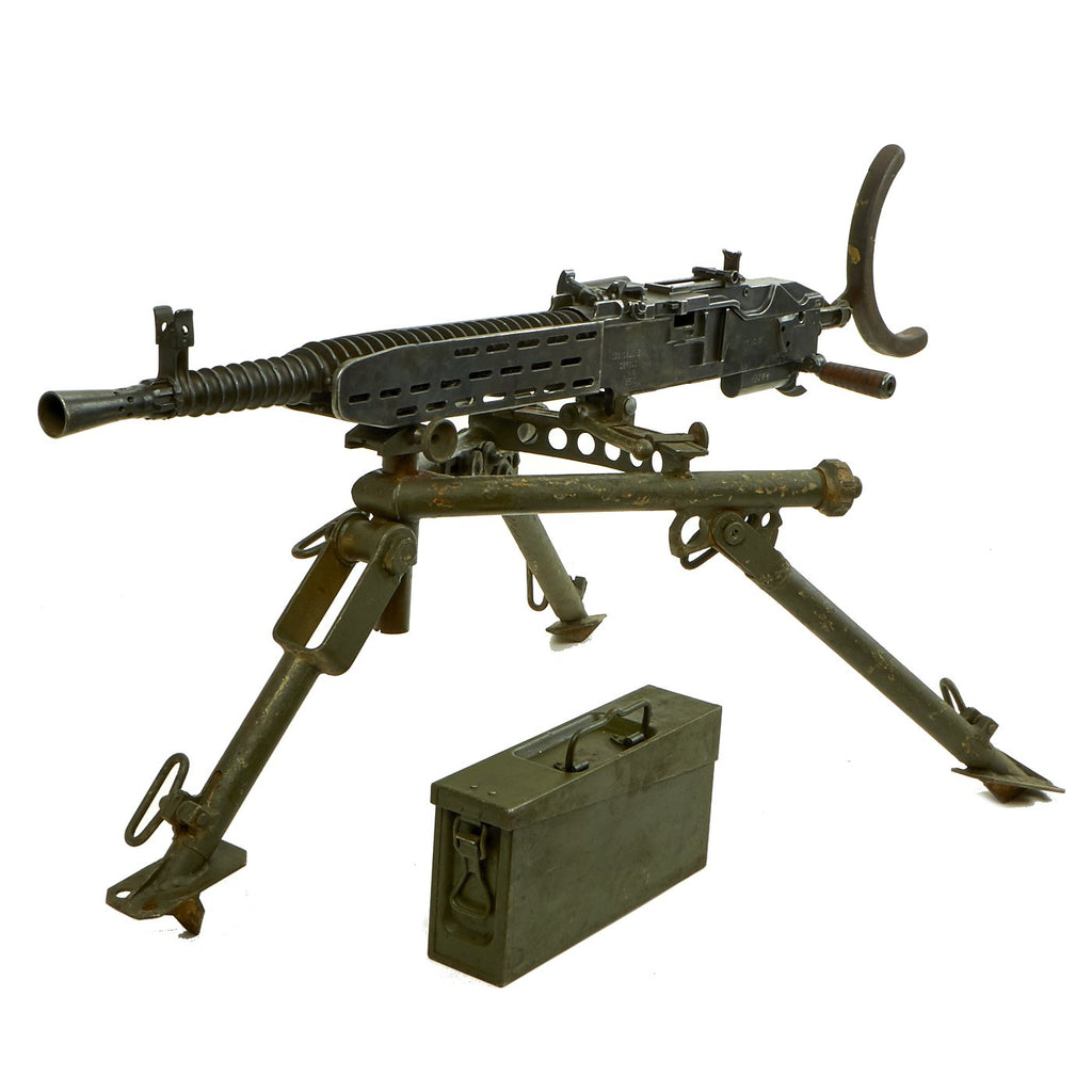 Original German WWII ZB 37(t) Display Machine Gun with Ground Mount Tr ...
