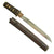 Original Japanese Tanto Short Sword with Kogatana Knife and Decorative Lacquered Scabbard - Handmade Blade Original Items