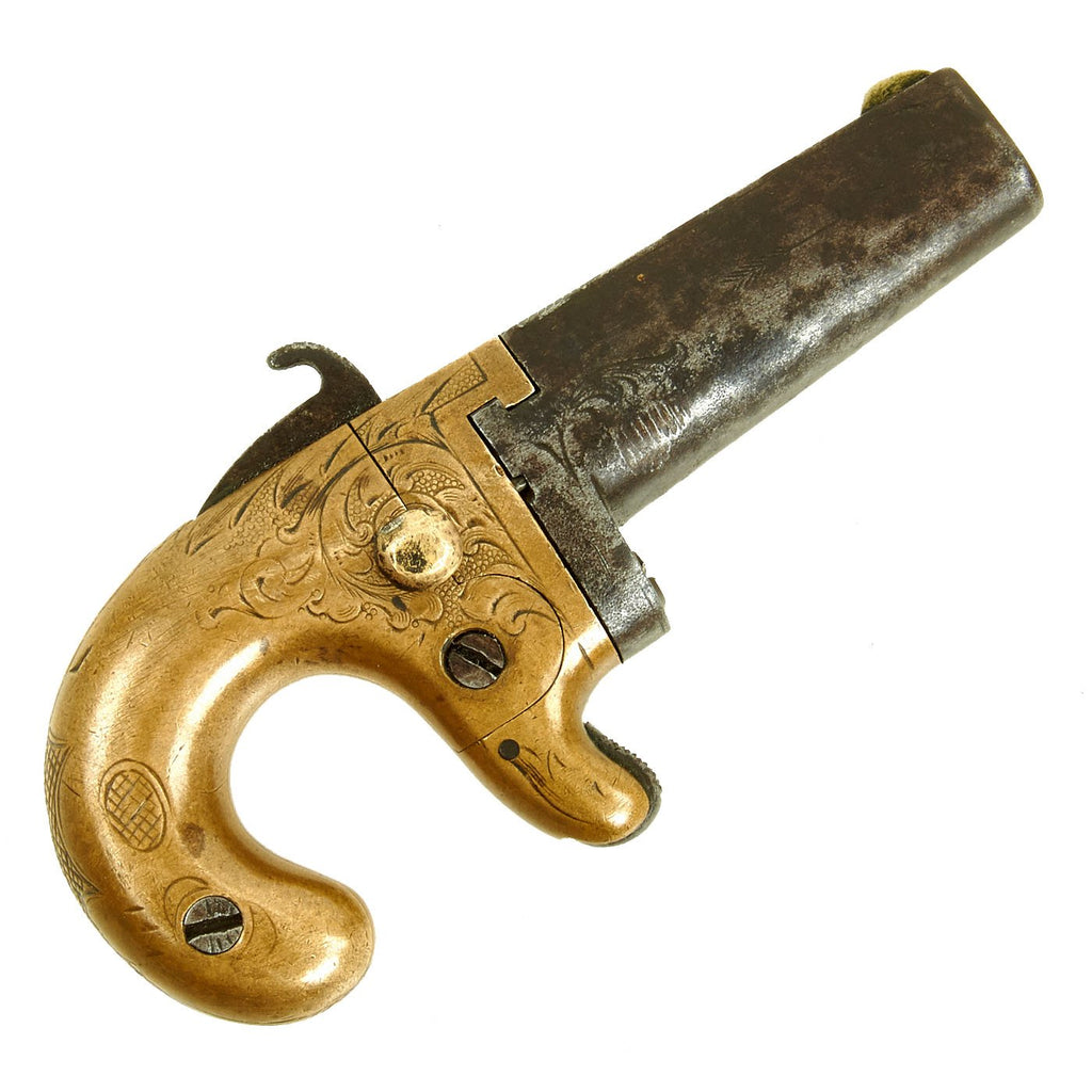 Original U.S. Civil War Era Moore's Patent F.A. Co. No.1 Derringer Pocket Pistol in .41 Rimfire - Serial 4567 Original Items