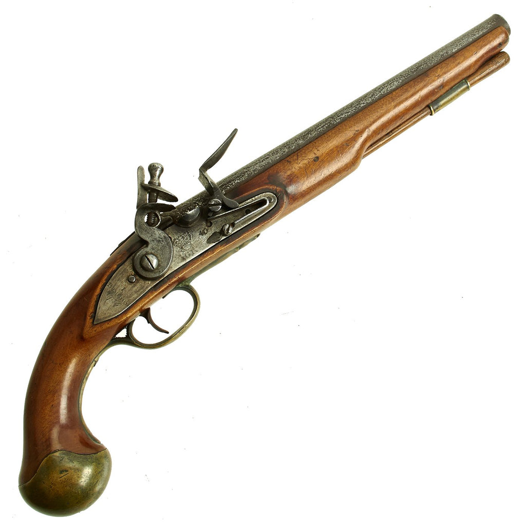 Original British Officers Flintlock Pistol by Bumford with Single Screw Behind the Hammer - dated 1755 Original Items