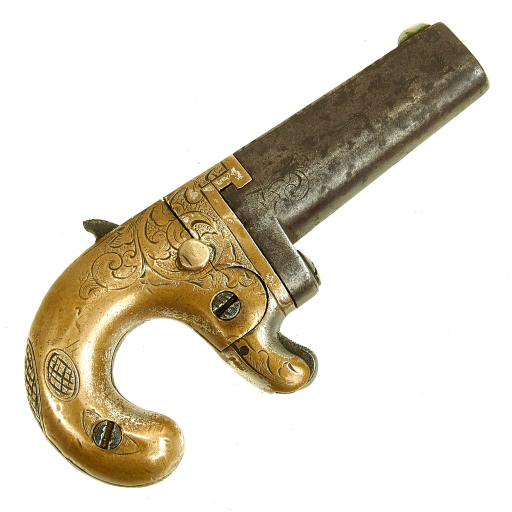 Original U.S. Civil War Era Moore's Patent F.A. Co. No.1 Derringer Pocket Pistol in .41 Rimfire - Serial 2056 Original Items
