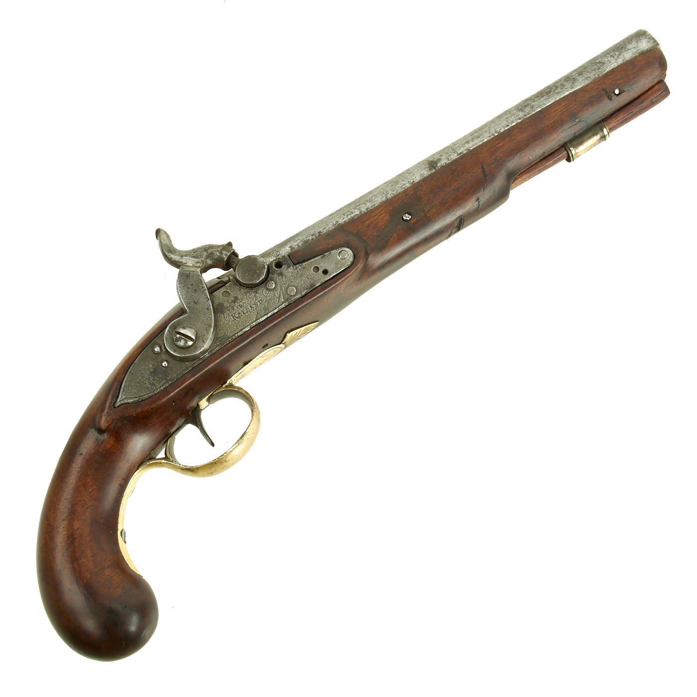中世のフリント式pistol Original British Fur-Trade Pistol by W. Ketland & Co. Converted to