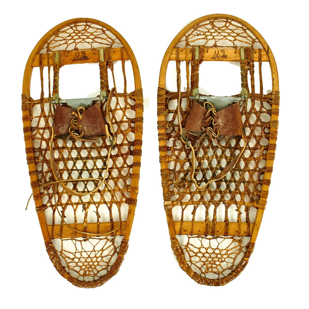 Original U.S. WWII 10th Mountain Division Snowshoes Dated 1945 by C.A. Lund Original Items
